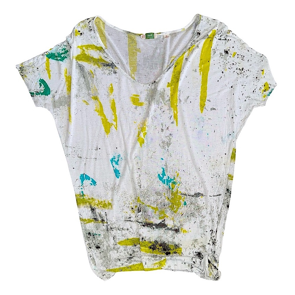 Anthropologie Ett:Twa Splatter Oversized Sheer Tee